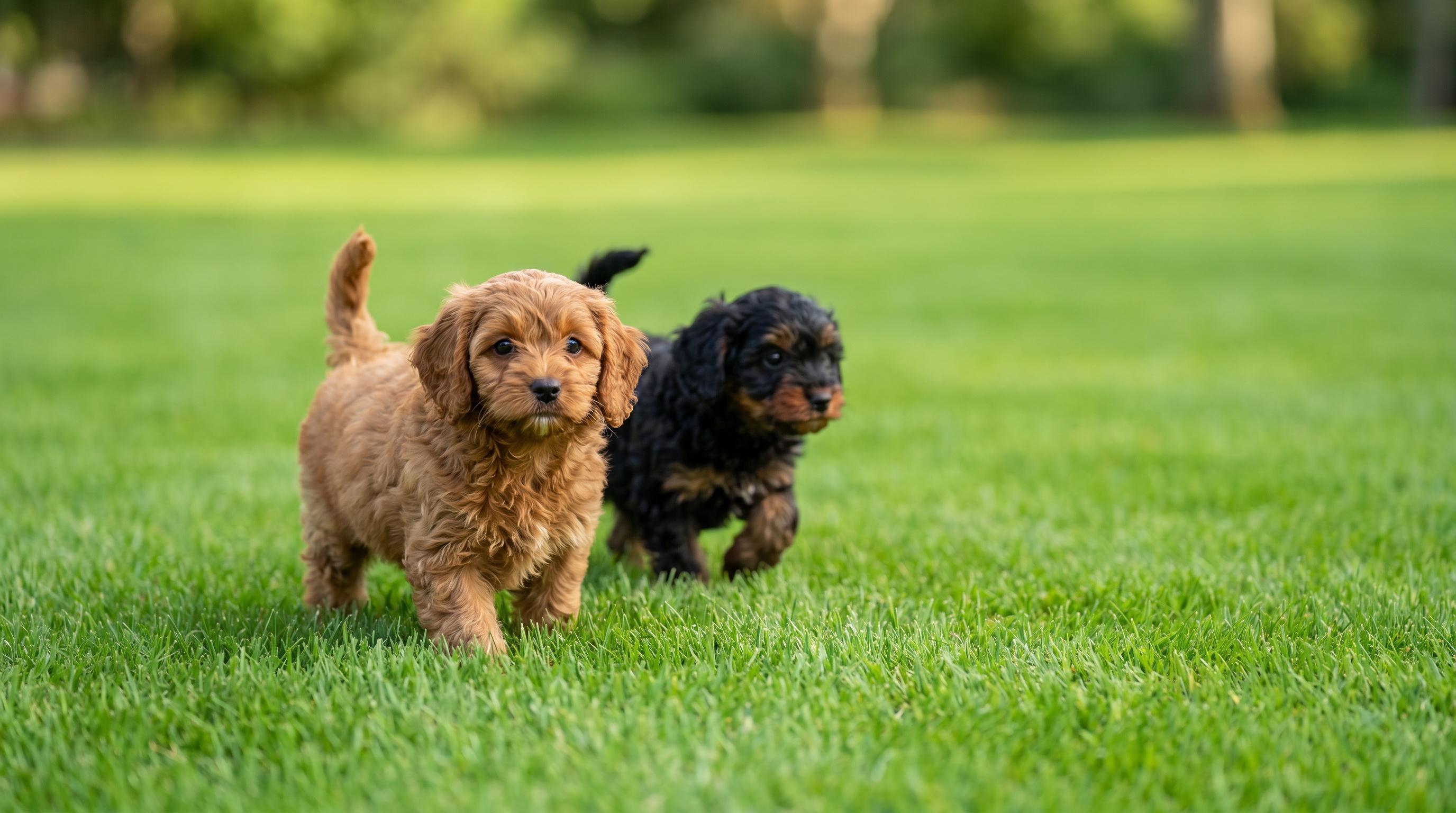 Florida Fur Babies breeder caring for newborn puppies