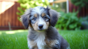 Mini Aussiedoodle Being Cute